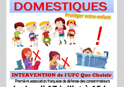 Prévention des accidents domestiques 17 Juillet à Marseillan